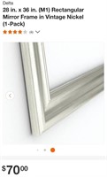 3 Rectangular Mirror Frames-Nickel