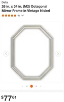 (3) Octagonal Mirror Frames-Nickel