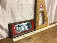 Budweiser beer mirror sign