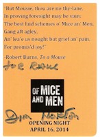 Of Mice and Men signed Joker playing card