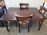 TABLE AND 4 CHAIRS UPHOLSTERED SEAT