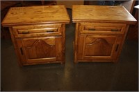 Pair of Side Tables 27 x 18 x 26H, Match Lot 341