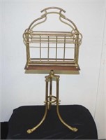 Antique gilt brass and timber book stand