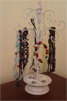 Jewelry Stand/Tree, Marked Sterling Ring, & Ring