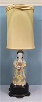 Chinese Figural Famille Rose Table Lamp