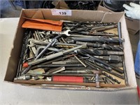 BOX OF DRILL BITS & TAP AND DIE