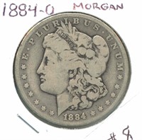 1884-O Morgan Silver Dollar