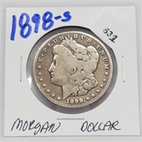 1898-S 90% Silver Morgan $1 Dollar