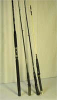 4 Fishing Rods Zebco, Sidewinder