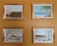 4 Small Original Landscape Paintings