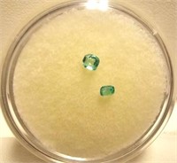 2 LOOSE SMALL EMERALDS