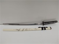 Samurai style sword with scabbard