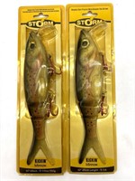 (2) NOS Storm 10” Kickin’ Minnow