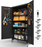 Upgraded Tall & Wide Metal Storage Cabinet