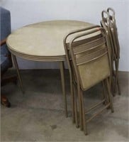 Round Card Table & 4-Chairs