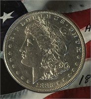 1883-S Morgan Silver Dollar AU58 Collectible COIN