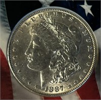 1887-P Morgan Silver Dollar MS64 Collectible COIN