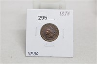 1875 Cent-VF30