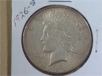 1926-S PEACE SILVER DOLLAR, RAW COIN