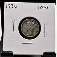 1936 MERCURY SILVER DIME