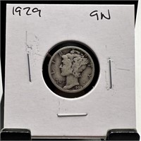 1929 MERCURY SILVER DIME