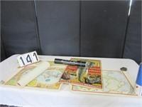 Assorted World Maps, Ringling Bros Poster & Other