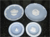 Four Assorted Wedgewood Plates - Largest Is 7.25"