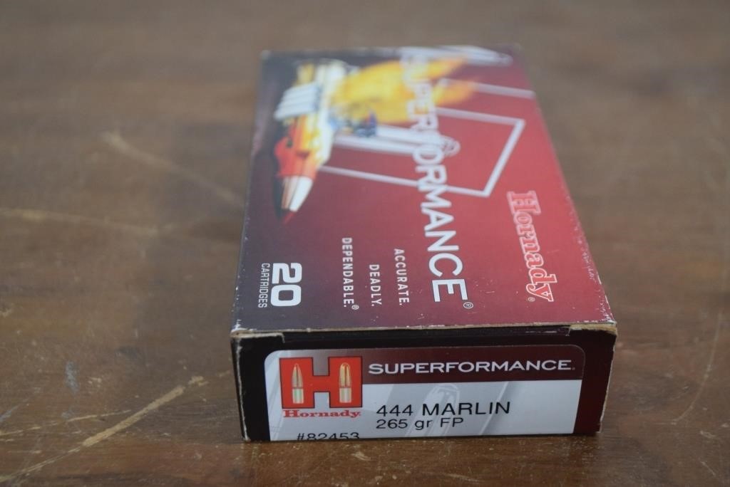 Full Box Of Hornady 444 Marlin Ammo