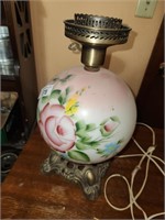 Vintage Floral Gone w/ The Wind Style Elec. Lamp