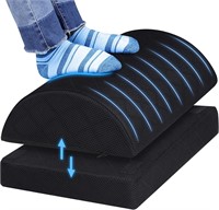 Adjustable Desk Foot Rest  Foam  Black  Medium