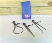 Box Lot of 3 old Calipers