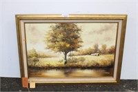 BOOTH SIGNED OIL PAINTING