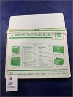 Vintage Sams Photofact Folder No 786 Console TVs