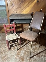 Vintage School desk and chairs.