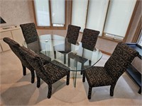 All Glass Dining Table & 6 Chairs