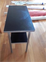 Black metal table
