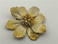 Vintage Enamled Flower Brooch