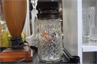 VINTAGE PRESSED GLASS JAR