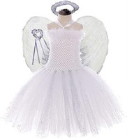 4PCS Angel Costumes for Girls 2-10Y