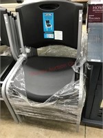 LIFETIME STACKING CHAIR, BLACK MSRP 49
