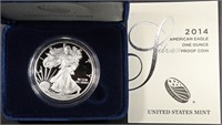 2014-W PROOF AMERICAN SILVER EAGLE OGP