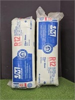 2 NEW BAGS OF R-12 FIBER GLASS INSULATION