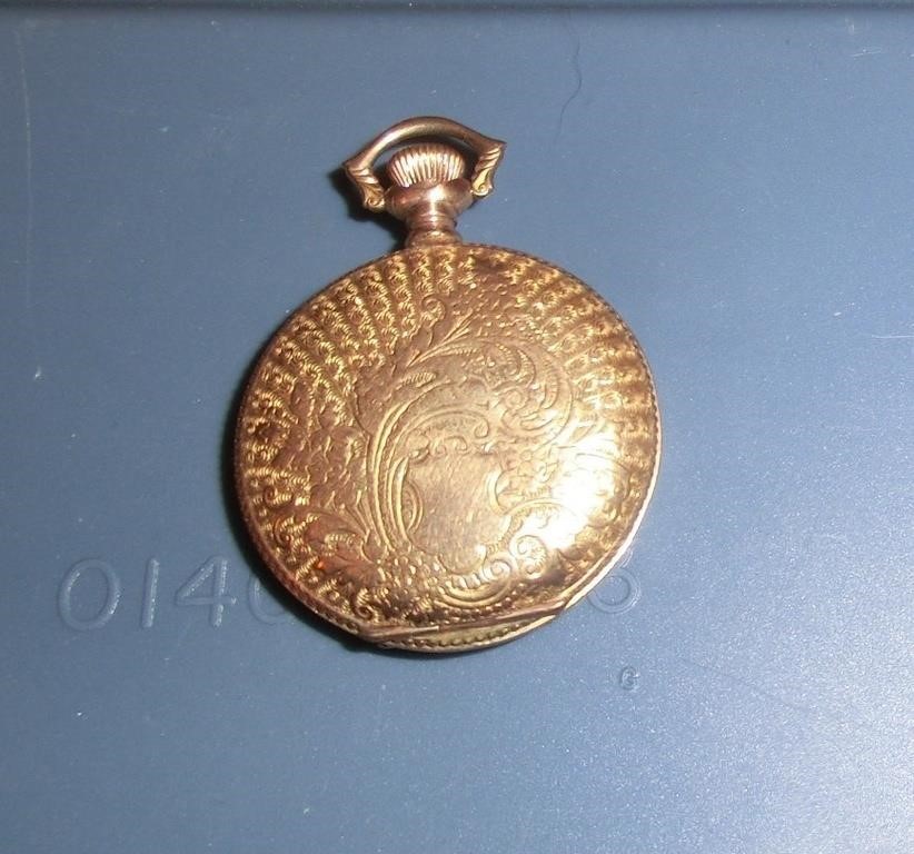 Elgin gold filled pocket watch over wound will