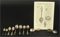 ASSORTMENT OF 10 SILVER CHRISTMAS SPOONS