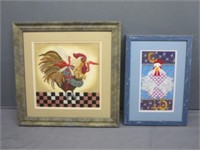 ~ Needlework Roosters / Chicken Wall Art