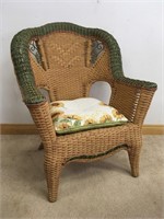 WICKER LOUNGE CHAIR- SMALL DAMAGE