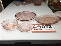 Pink Glassware as Displayed (2 Chips)