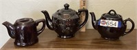 3 teapots - 2 from Japan