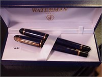 Two Waterman Phileas Blue Marble rollerball