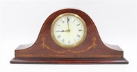 Antique Inlaid English Mahogany Mantle Clock